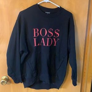 Express Boss Lady Crew Neck Sweatshirt